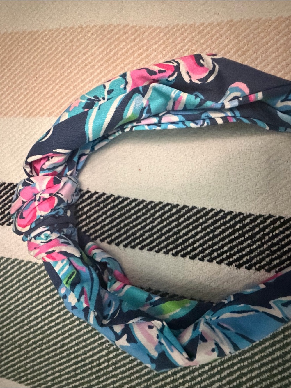 Lilly Pulitzer Style Tropical Print Knotted Headband